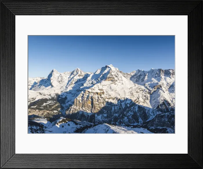 Framed Print : Eiger, Monch and Jungrau, Berner Oberland, canton of Bern, Switzerland