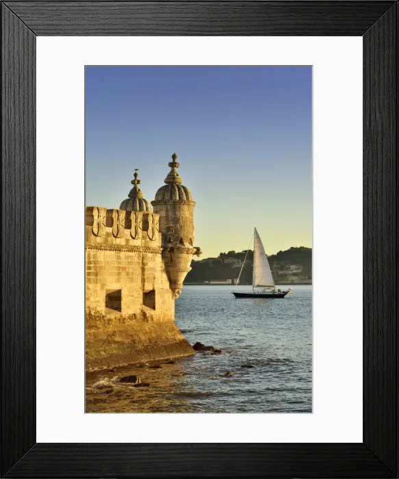 Framed Print : Torre de Belem (Belem Tower), in the Tagus river, a UNESCO World Heritage Site built Framed Print : Torre de Belem (Belem Tower), in the Tagus river, a UNESCO World Heritage Site built