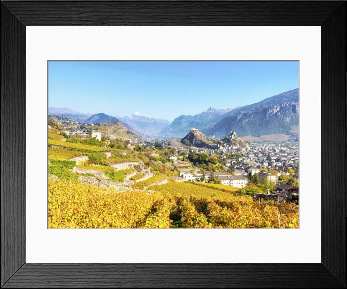 Framed Print : Sion, Canton of Valais, Switzerland, Europe Framed Print : Sion, Canton of Valais, Switzerland, Europe