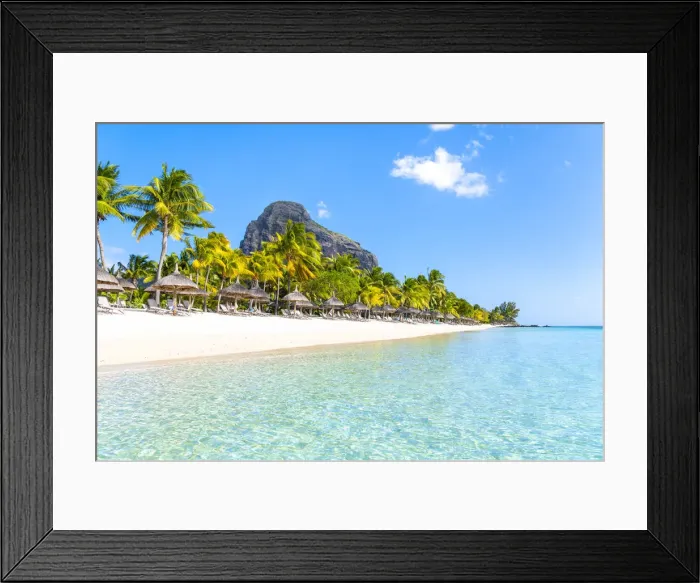 Framed Print : The beach of the Beachcomber Paradis Hotel, Le Morne Brabant Peninsula, Black River Framed Print : The beach of the Beachcomber Paradis Hotel, Le Morne Brabant Peninsula, Black River