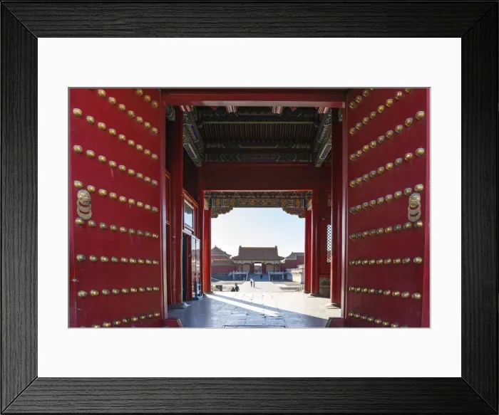 Framed Print : Eastern gate of the Hall of Preserving Harmony looking South. Forbidden City, Beijing Framed Print : Eastern gate of the Hall of Preserving Harmony looking South. Forbidden City, Beijing