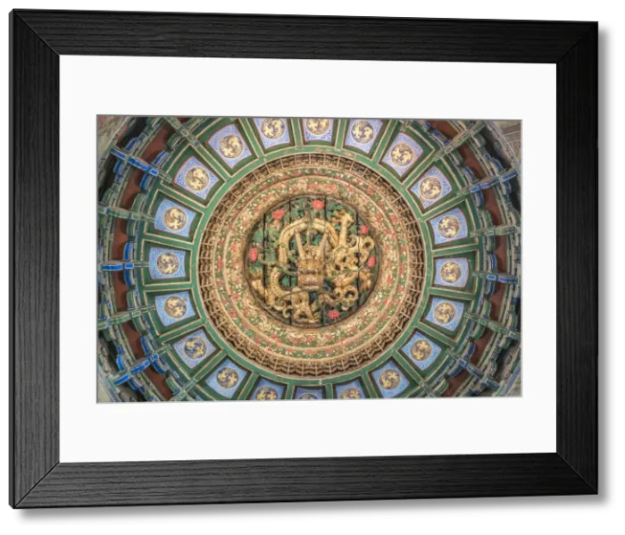 Framed Print : Interiors of one of the pavilions in the Imperial Garden of the Forbidden City. Beijing Framed Print : Interiors of one of the pavilions in the Imperial Garden of the Forbidden City. Beijing