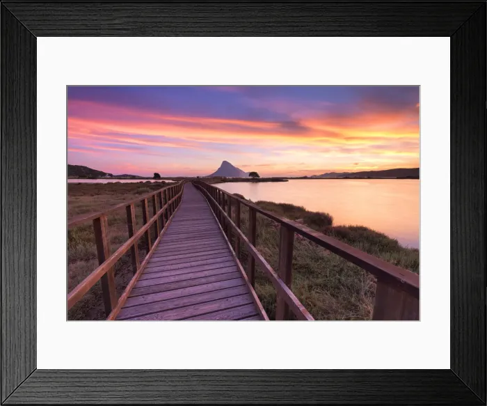 Framed Print : Sunrise from a pedestrian walkway. Porto Taverna, Loiri Porto San Paolo, Olbia Tempio Framed Print : Sunrise from a pedestrian walkway. Porto Taverna, Loiri Porto San Paolo, Olbia Tempio