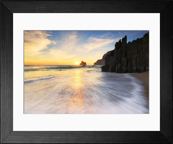 Framed Print : Waves at sunset on the Beach of Masua, Iglesias, Sud Sardegna province, Sardinia Framed Print : Waves at sunset on the Beach of Masua, Iglesias, Sud Sardegna province, Sardinia