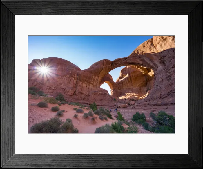 Framed Print : Sunburst at Double Arch, Arches National Park, Moab, Utah, USA Framed Print : Sunburst at Double Arch, Arches National Park, Moab, Utah, USA