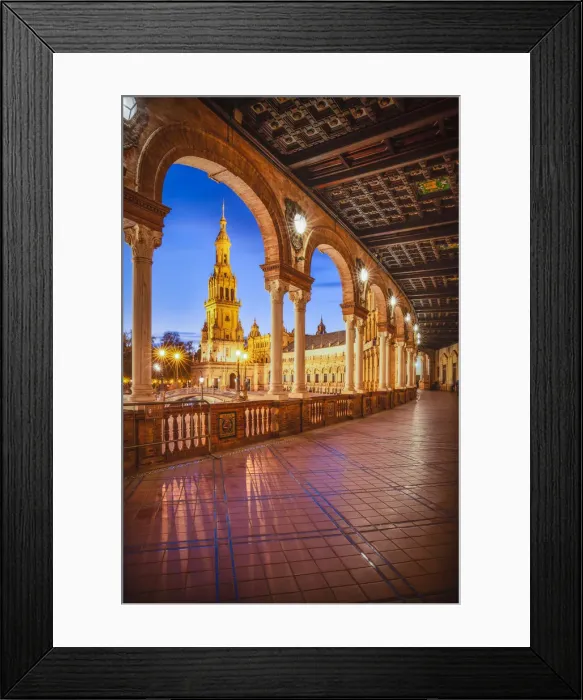 Framed Print : Spain, Andalucia, Seville. The Plaza De Espana in Maria Luisa Park Framed Print : Spain, Andalucia, Seville. The Plaza De Espana in Maria Luisa Park