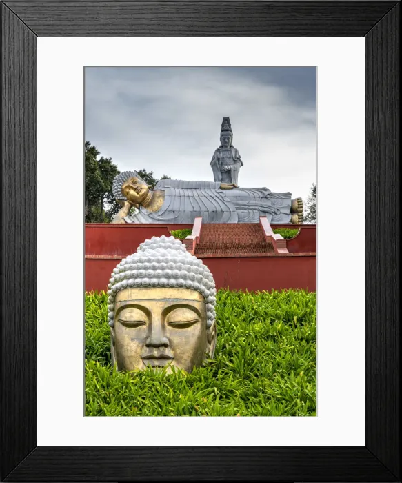 Framed Print : Giant Buddhs statues, Bacalhoa Buddha Eden gardens, Bombarral, Centro, Portugal Framed Print : Giant Buddhs statues, Bacalhoa Buddha Eden gardens, Bombarral, Centro, Portugal