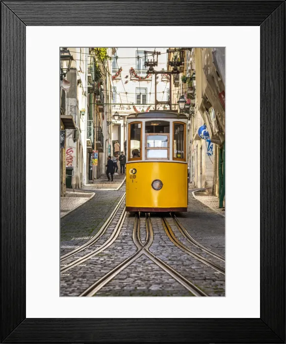 Framed Print : Bica funicular, Lisbon, Portugal