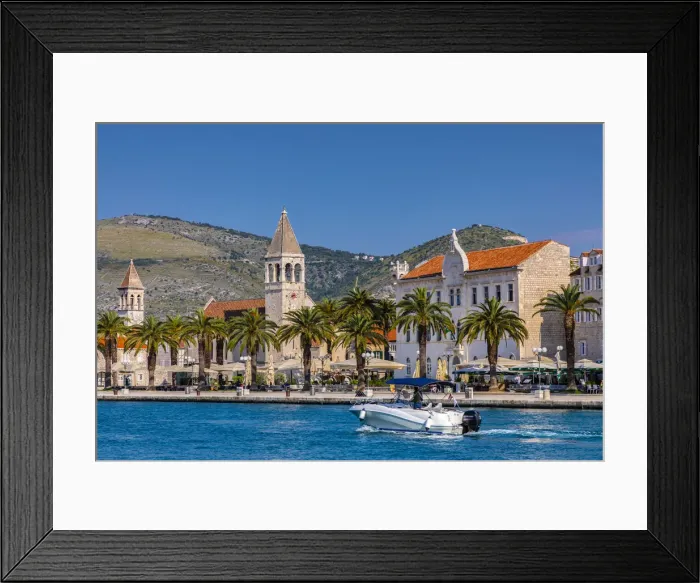 Framed Print : Trogir Harbour, Trogir, Dalmatian Coast, Croatia, Europe