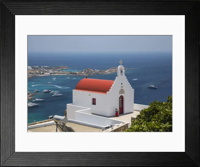 Framed Print : Psarou Beach, Mykonos, Cyclade Islands, Greece Framed Print : Psarou Beach, Mykonos, Cyclade Islands, Greece