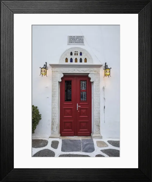 Framed Print : Door of chapel, Mykonos Town, Mykonos, Cyclade Islands, Greece Framed Print : Door of chapel, Mykonos Town, Mykonos, Cyclade Islands, Greece