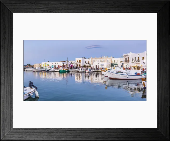 Framed Print : Harbour at Naousa, Paros, Cyclade Islands, Greece