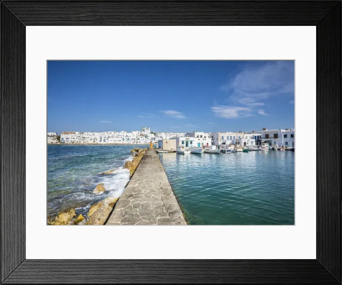 Framed Print : Harbour at Naousa, Paros, Cyclade Islands, Greece Framed Print : Harbour at Naousa, Paros, Cyclade Islands, Greece