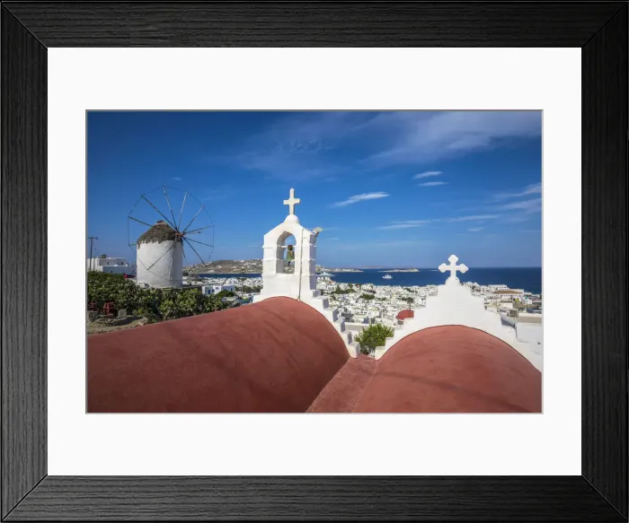 Framed Print : Mykonos Town, Mykonos, Cyclade Islands, Greece