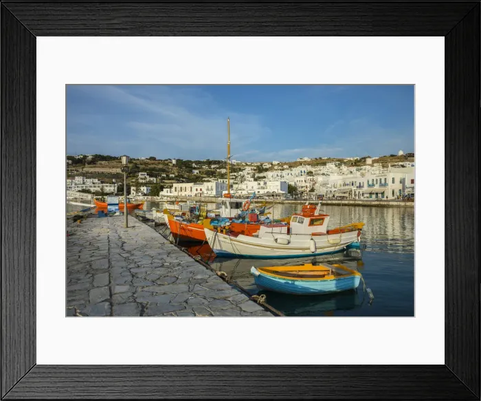 Framed Print : Harbour in Mykonos Town, Mykonos, Cyclade Islands, Greece Framed Print : Harbour in Mykonos Town, Mykonos, Cyclade Islands, Greece