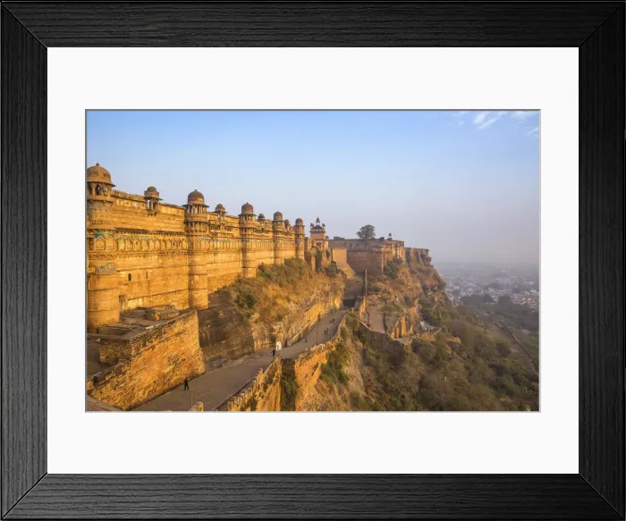 Framed Print : India, Madhya Pradesh, Gwalior, Gwalior Fort, Man Singh Palace
