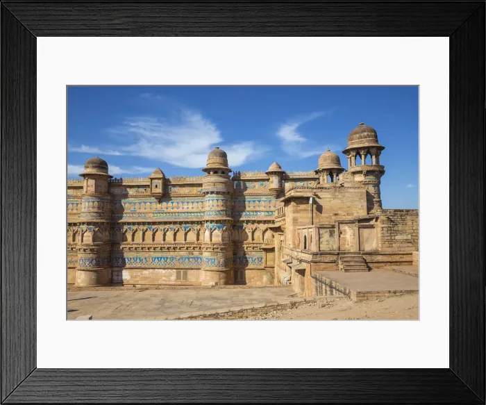 Framed Print : India, Madhya Pradesh, Gwalior, Gwalior Fort, Man Singh Palace