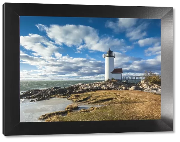 USA, New England, Massachusetts, Cape Ann, Gloucester, Annisquam Lighthouse, late