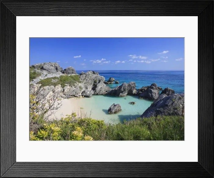 Framed Print : Bermuda, Southhampton Parish, Warwick Long bay Beach Framed Print : Bermuda, Southhampton Parish, Warwick Long bay Beach