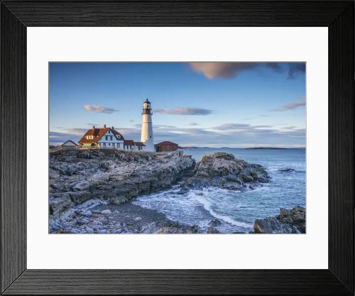 Framed Print : USA, Maine, Cape Elizabeth, Portland Head Light lighthouse