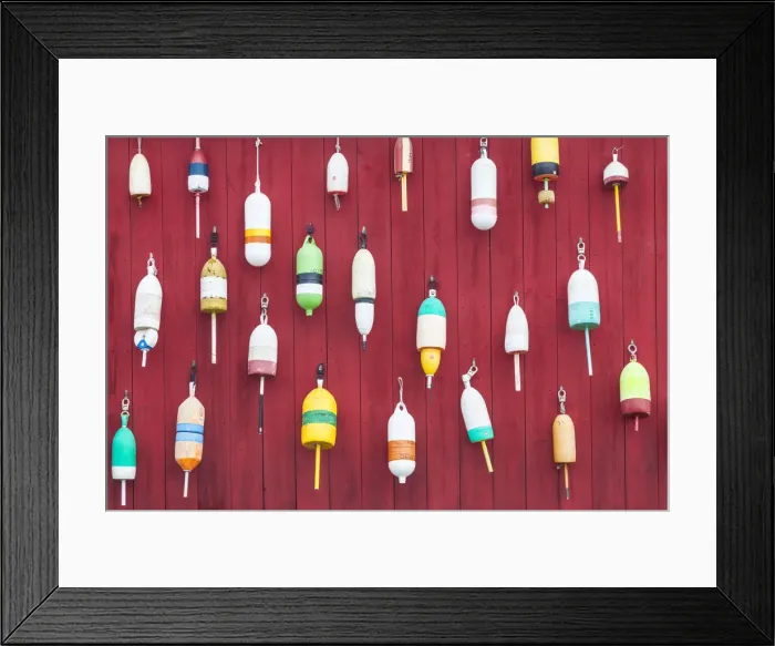 Framed Print : USA, Maine, Stockton Springs, lobster buoys Framed Print : USA, Maine, Stockton Springs, lobster buoys