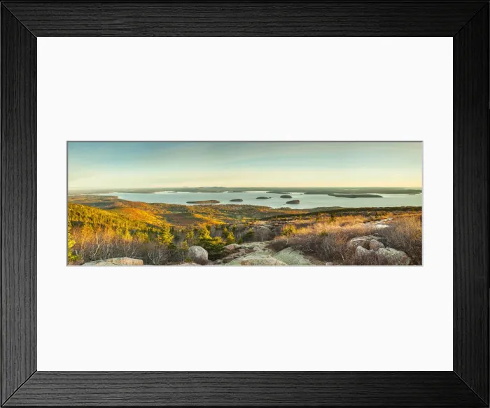 Framed Print : USA, Maine, Mt. Desert Island, Acadia National Park, Cadillac Mountain, view towards Framed Print : USA, Maine, Mt. Desert Island, Acadia National Park, Cadillac Mountain, view towards