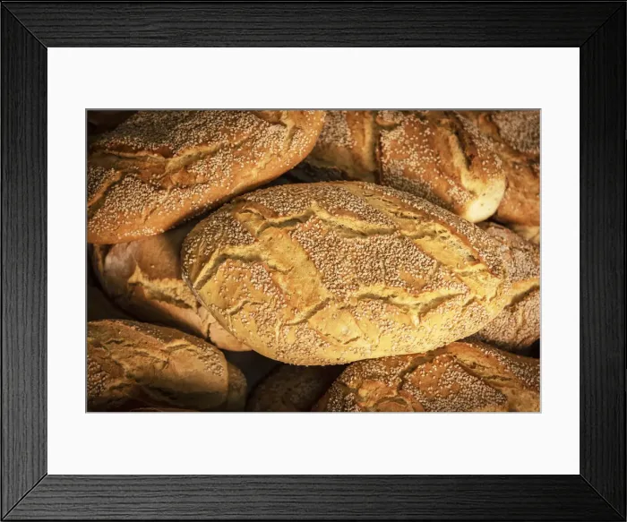 Framed Print : Europe, Italy, Sicily. Sant Angelo Muxaro. White bread loaves in the traditional bakery Framed Print : Europe, Italy, Sicily. Sant Angelo Muxaro. White bread loaves in the traditional bakery