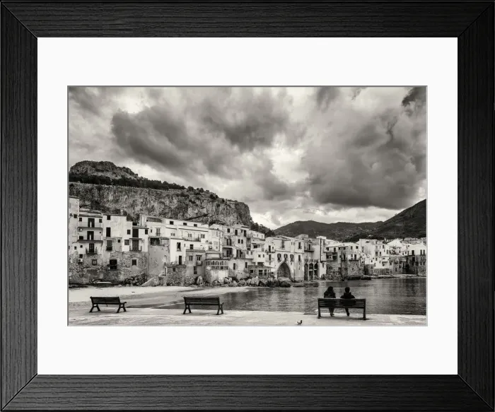 Framed Print : Europe, Italy, Sicily. A view towards the little harbor of Cefalu Framed Print : Europe, Italy, Sicily. A view towards the little harbor of Cefalu