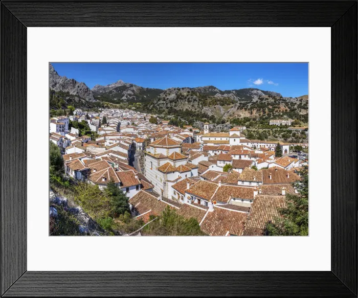 Framed Print : Panoramic view of Grazalema, Andalusia, Spain Framed Print : Panoramic view of Grazalema, Andalusia, Spain