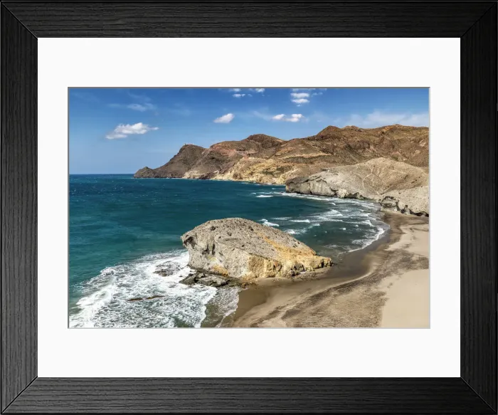 Framed Print : Playa de Monsul, Cabo de Gata, Almeria, Andalusia, Spain Framed Print : Playa de Monsul, Cabo de Gata, Almeria, Andalusia, Spain