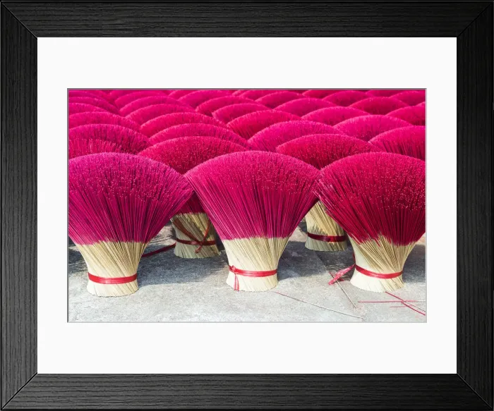 Framed Print : Incense sticks drying in the sun, Hung Yen province, Vietnam Framed Print : Incense sticks drying in the sun, Hung Yen province, Vietnam