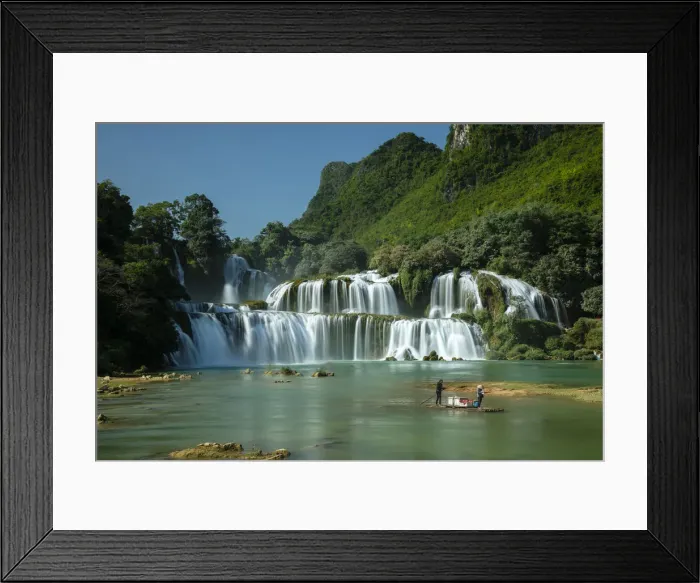 Framed Print : Asia, Vietnam, Daxin County, Ban Gioc Falls, Quay Son river, (DM)