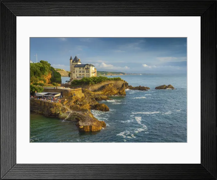 Framed Print : France, Aquitaine, Pyrenees Atlantiques, Biarritz. Old mansion on the cliffs Framed Print : France, Aquitaine, Pyrenees Atlantiques, Biarritz. Old mansion on the cliffs