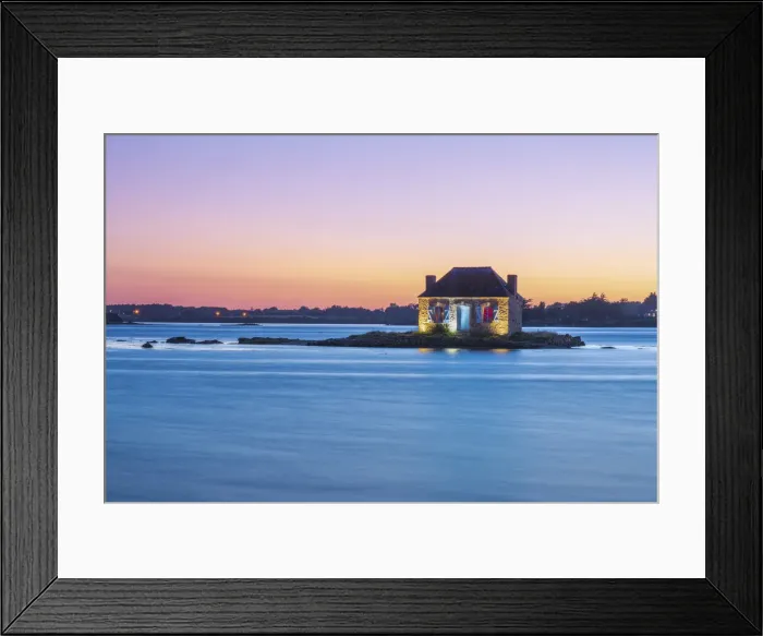 Framed Print : France, Brittany, Morbihan, Belz, Etel river, St