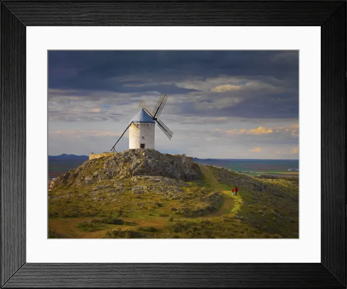 Framed Print : Spain, Castile, La Mancha, Consuegra, Windmills at sunset Framed Print : Spain, Castile, La Mancha, Consuegra, Windmills at sunset