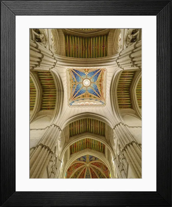 Framed Print : Spain, Madrid, Almundena cathedral, view of ceiling Framed Print : Spain, Madrid, Almundena cathedral, view of ceiling