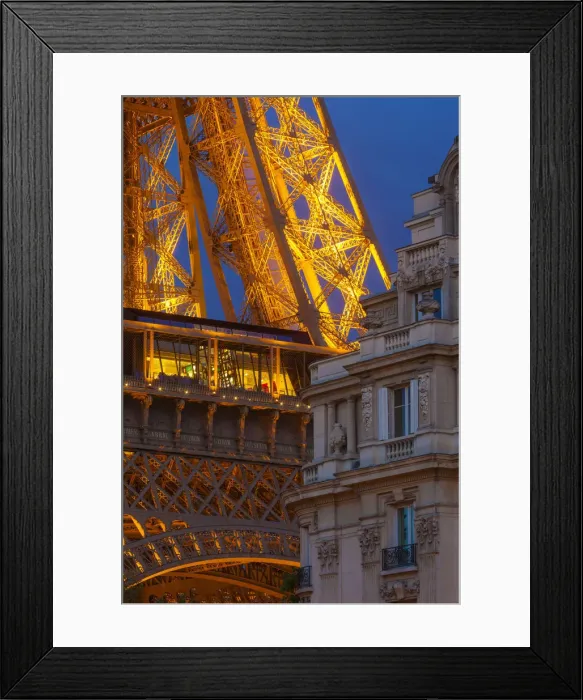 Framed Print : France, Paris, Eiffel Tower, close-up at night Framed Print : France, Paris, Eiffel Tower, close-up at night