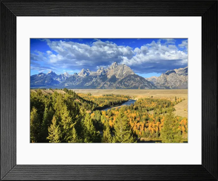 Framed Print : View of Grand Teton Range from Snake River Overlook. Grand Teton National Park, Wyoming Framed Print : View of Grand Teton Range from Snake River Overlook. Grand Teton National Park, Wyoming