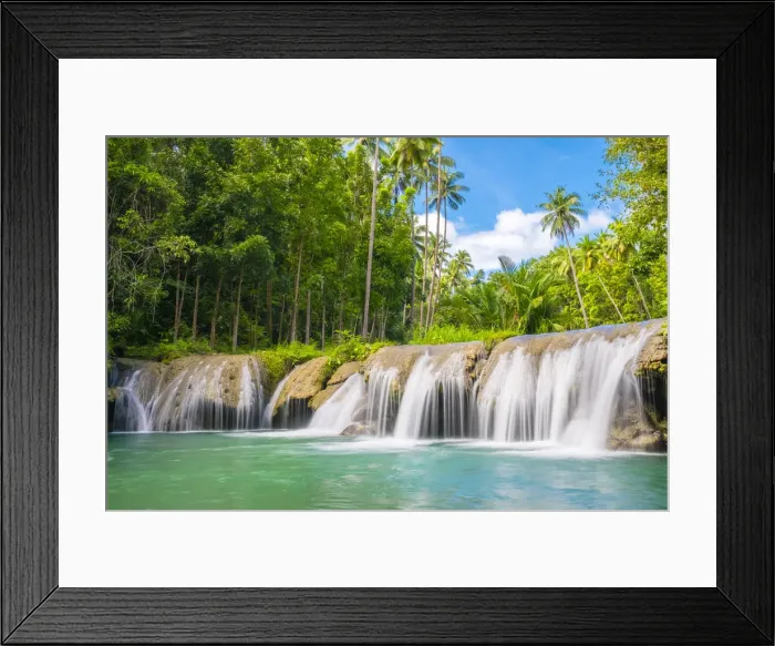 Framed Print : Cambugahay Falls surrounded bu jungle foliage, Lazi, Siquijor Island, Central Visayas Framed Print : Cambugahay Falls surrounded bu jungle foliage, Lazi, Siquijor Island, Central Visayas