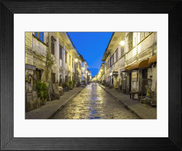 Framed Print : Calle Crisologo at dawn, Vigan City, Ilocos Sur, Ilocos Region, Philippines Framed Print : Calle Crisologo at dawn, Vigan City, Ilocos Sur, Ilocos Region, Philippines