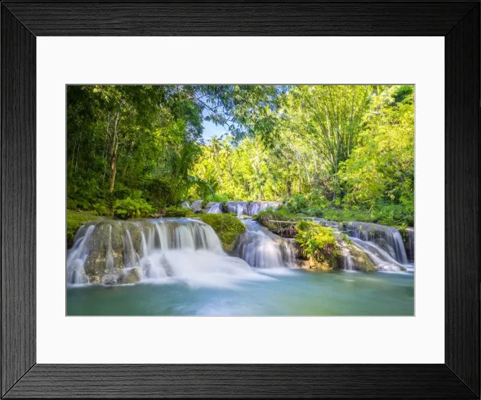 Framed Print : Cambugahay Falls surrounded bu jungle foliage, Lazi, Siquijor Island, Central Visayas Framed Print : Cambugahay Falls surrounded bu jungle foliage, Lazi, Siquijor Island, Central Visayas