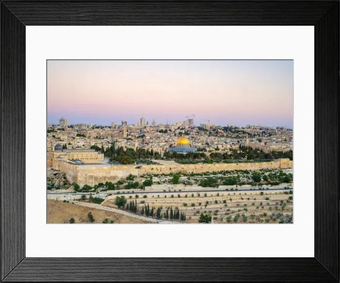 Framed Print : Israel, Jerusalem District, Jerusalem. Jerusalem skyline, Dome of the Rock on Temple Framed Print : Israel, Jerusalem District, Jerusalem. Jerusalem skyline, Dome of the Rock on Temple