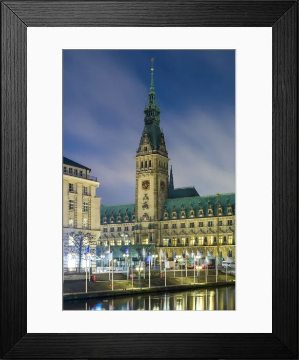Framed Print : View of Hamburg Rathaus (Town Hall) at night, Hamburg, Germany, Europe Framed Print : View of Hamburg Rathaus (Town Hall) at night, Hamburg, Germany, Europe