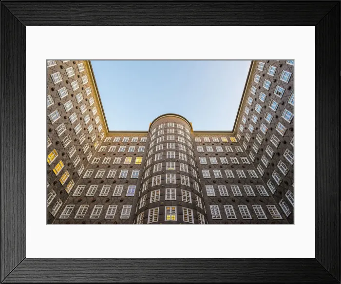 Framed Print : Sprinkenhof office building built in 1927-1943 in brick expressionist style Framed Print : Sprinkenhof office building built in 1927-1943 in brick expressionist style