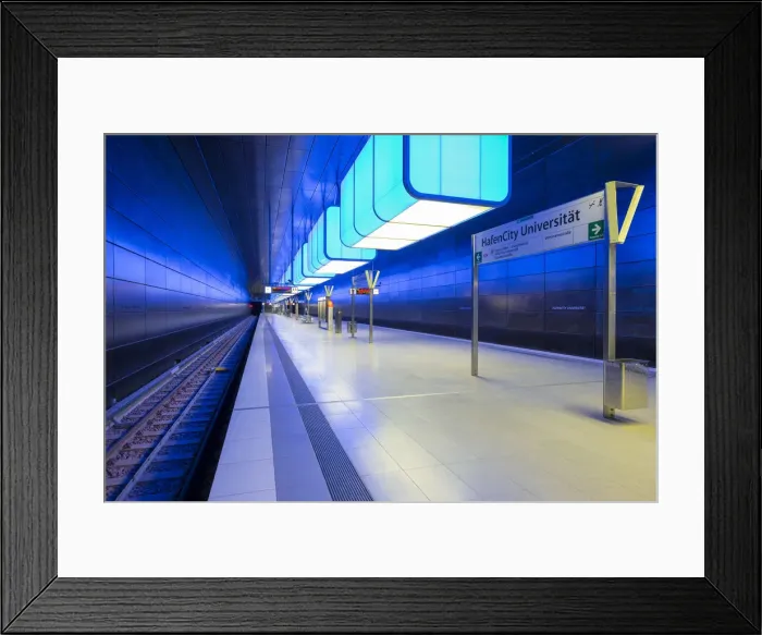 Framed Print : HafenCity UniversitAat station on U4 U-Bahn line, HafenCity, Hamburg, Germany