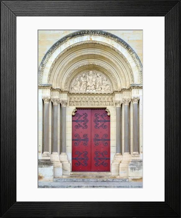 Framed Print : Front portal entrance to eglise Saint-Paul (Church of Saint Paul), NAmes Framed Print : Front portal entrance to eglise Saint-Paul (Church of Saint Paul), NAmes