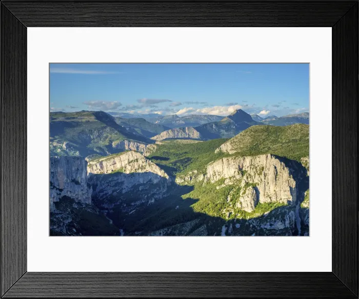 Framed Print : Rugged mountainous landscape in Gorges du Verdon, Alpes-de-Haute-Provence Framed Print : Rugged mountainous landscape in Gorges du Verdon, Alpes-de-Haute-Provence