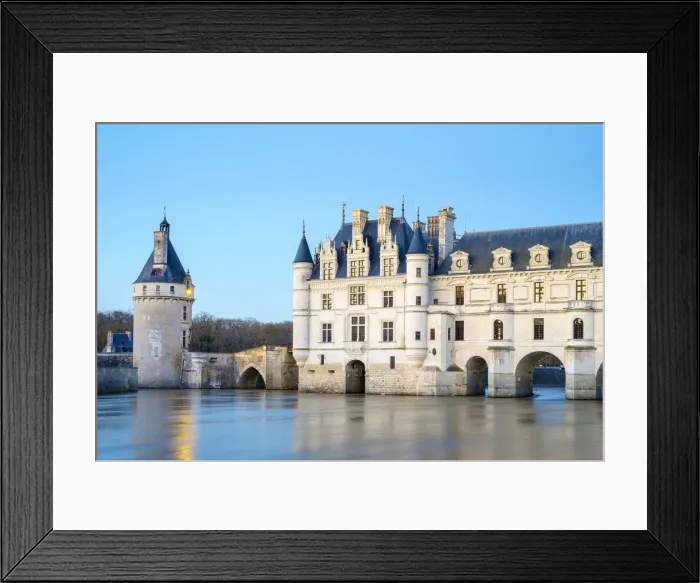 Framed Print : ChAteau de Chenonceau over the Cher River at dusk, Chenonceaux, Indre-et-Loire, Centre Framed Print : ChAteau de Chenonceau over the Cher River at dusk, Chenonceaux, Indre-et-Loire, Centre