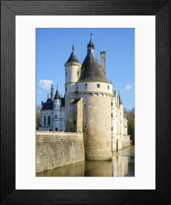 Framed Print : 15th Century Tour des Marques at Chateau de Chenonceau castle on the Cher River Framed Print : 15th Century Tour des Marques at Chateau de Chenonceau castle on the Cher River
