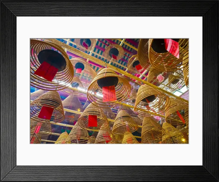 Framed Print : Incense coils at Man Mo Temple, Sheung Wan, Central District, Hong Kong Island, Hong Kong Framed Print : Incense coils at Man Mo Temple, Sheung Wan, Central District, Hong Kong Island, Hong Kong